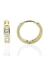 lovely teeny-tiny princess huggie earrings for babies and kids